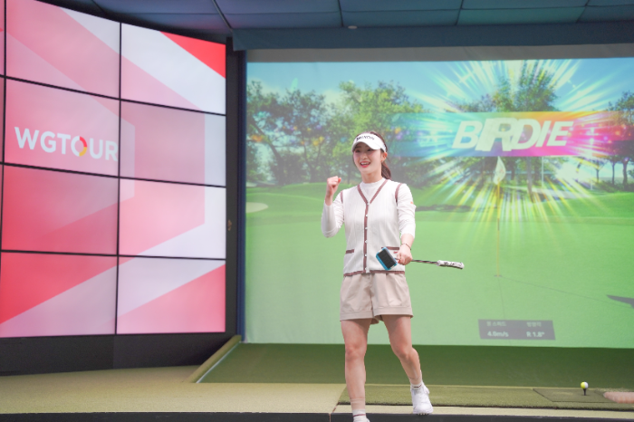 ‘2025 롯데렌터카 WGTOUR’ 4차 대회 우승자 양효리 경기 모습.