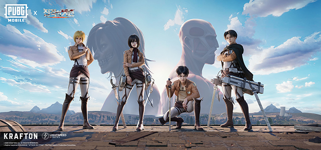 '배틀그라운드 모바일 × 진격의 거인' 컬래버레이션 관련 이미지. 자료제공 : 크래프톤