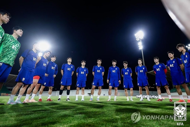 훈련하는 축구대표팀 / 사진=연합뉴스
