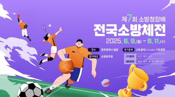 ‘제7회 소방청장배 전국소방체전’이 오는 9일부터 11일까지 광주광역시 김대중컨벤션센터에서 열린다. (광주광역시 제공)