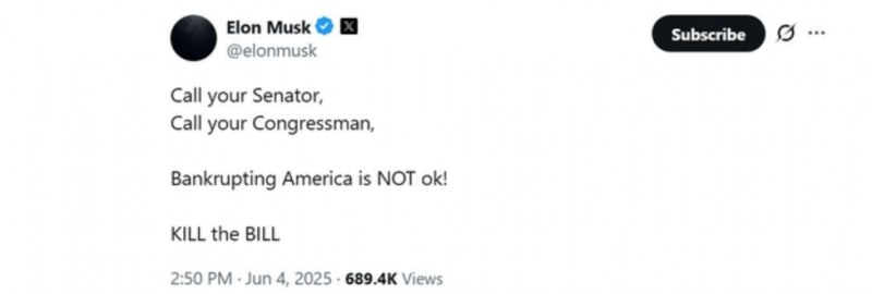 일론 머스크 CEO가 소셜 미디어 X에 올린 글. 자료=X 캡처