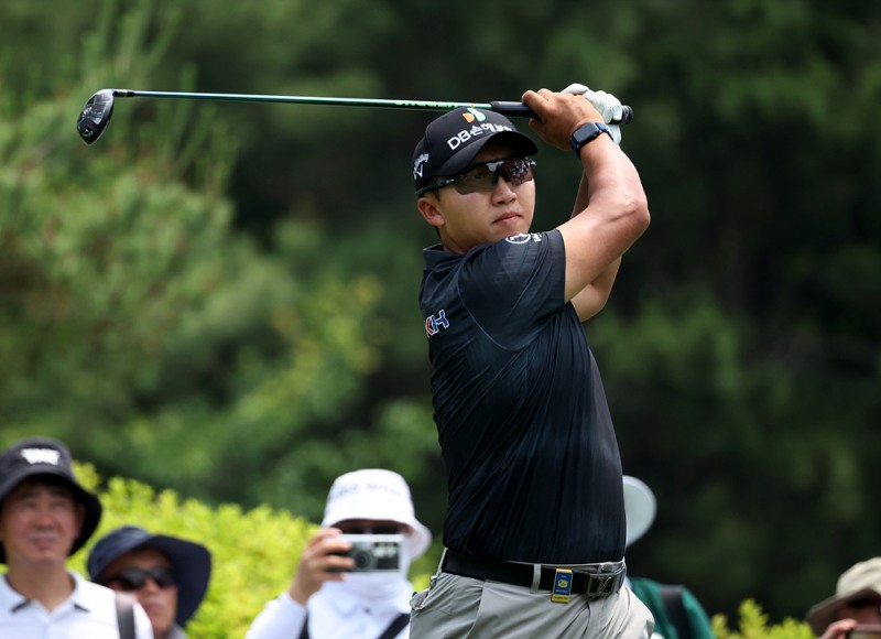 김홍택의 경기 모습. /KPGA