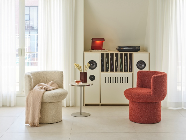 한샘 도도 부클 패브릭 암체어