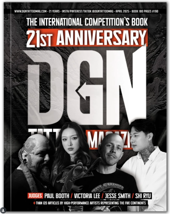 타투 아티스트 ShiRyu, DGN 타투 매거진 국제 대회 심사위원 참여
