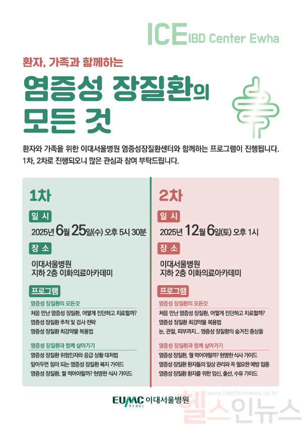 이대서울병원 염증성장질환센터 환자·가족 대상 ‘교육 프로그램’ 포스터 (이화의료원 제공)