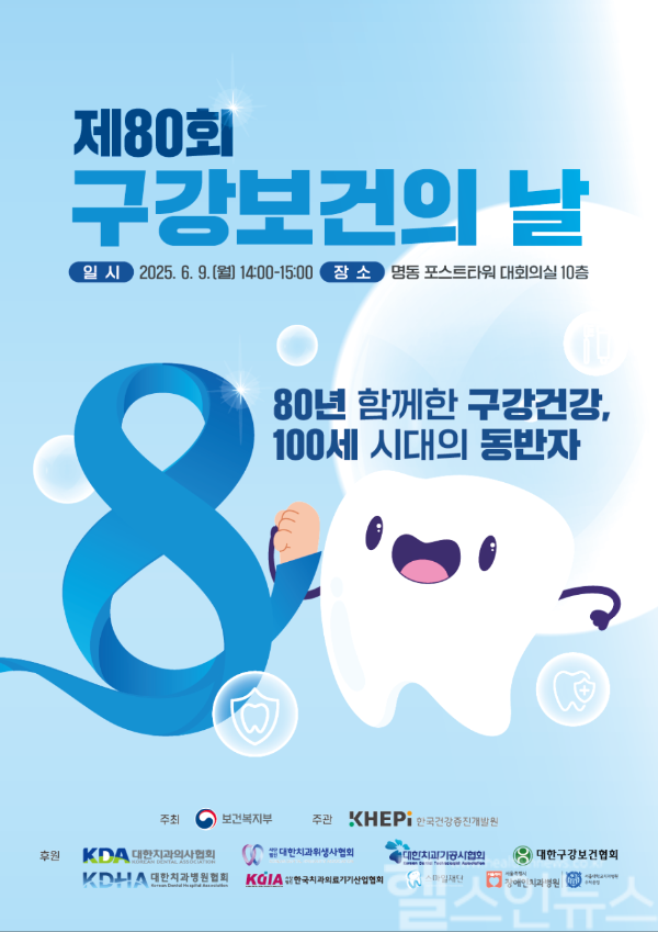 제80회 구강보건의 날 기념 포스터 (한국건강증진개발원 제공)