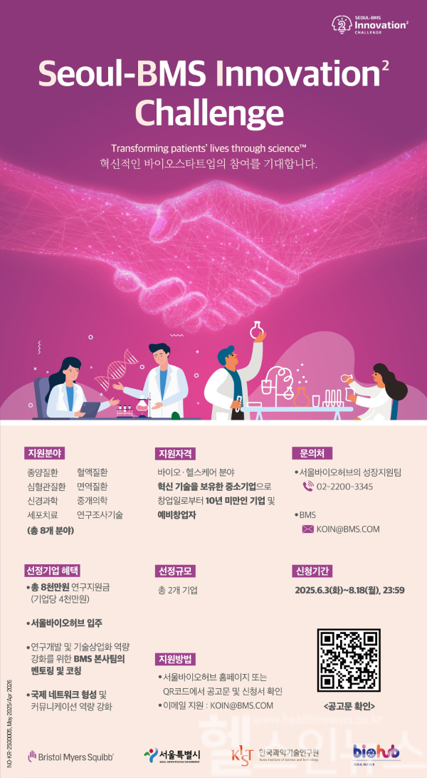 2025 서울-BMS 이노베이션 스퀘어 챌린지 포스터 (한국BMS제약 제공)