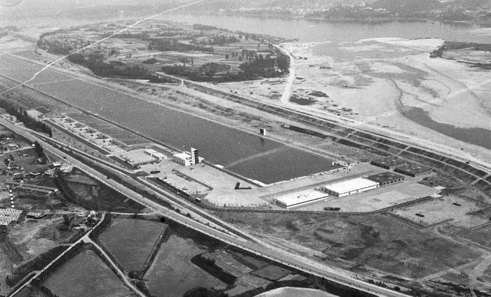 86년 조정경기장 완공 당시 항공 촬영 사진, 사진=경기도청