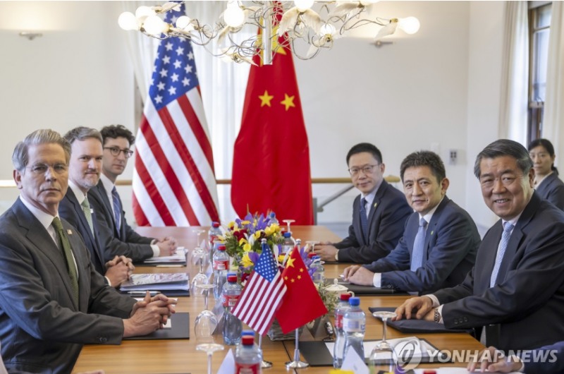지난 5월 제네바에서 열린 미중 고위급 무역 협상. 사진=AP, 연합뉴스