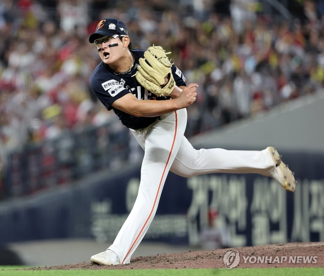 팬 투표 1차 집계 1위 한화 김서현 / 사진=연합뉴스