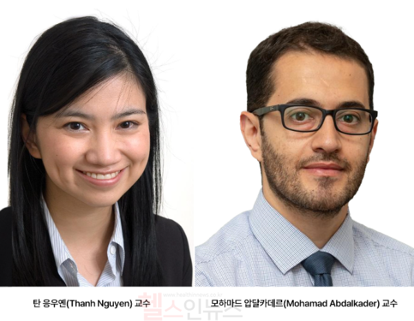 (왼쪽부터) 탄 응우옌(Thanh Nguyen) 교수, 모하마드 압달카데르(Mohamad Abdalkader) 교수 (㈜휴런 제공)