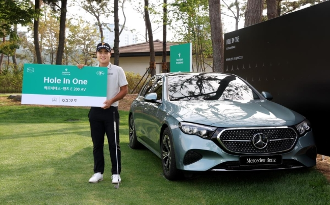 올 시즌 두 번째 홀인원 기록한 이규민 / 사진=KPGA 투어 제공