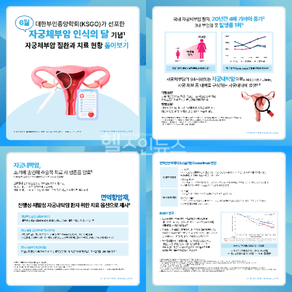 한국GSK가 공개한 ‘자궁체부암 인식의 달’ 기념 카드뉴스 (한국GSK 제공)