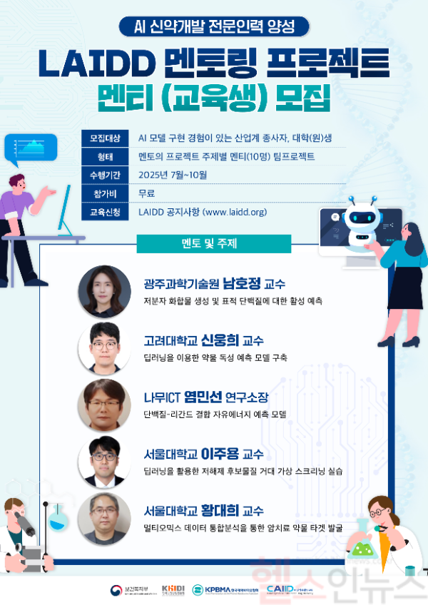 2025 LAIDD 멘토링 프로젝트 포스터 (한국제약바이오협회 제공)