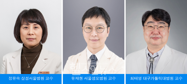 (왼쪽부터) 정유숙 삼성서울병원, 유재현 서울성모병원, 최태영 대구가톨릭대의료원 정신건강의학과 교수 (삼성서울병원 제공)