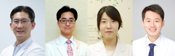 (왼쪽부터) 이장희 이대목동병원 유방외과 교수, 유재민 삼성서울병원 유방외과 교수, 이새별 서울아산병원 유방외과 교수, 차치환 한양대병원 유방외과 교수 (이화의료원 제공)