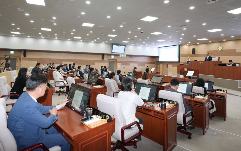 아산시의회 제259회 제1차 정례회 제1차 본회의 장면 (사진=아산시의회)