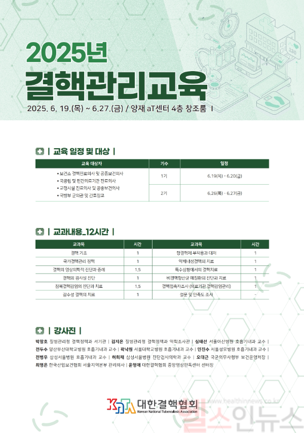 2025년도 결핵관리교육 포스터 (대한결핵협회 제공)