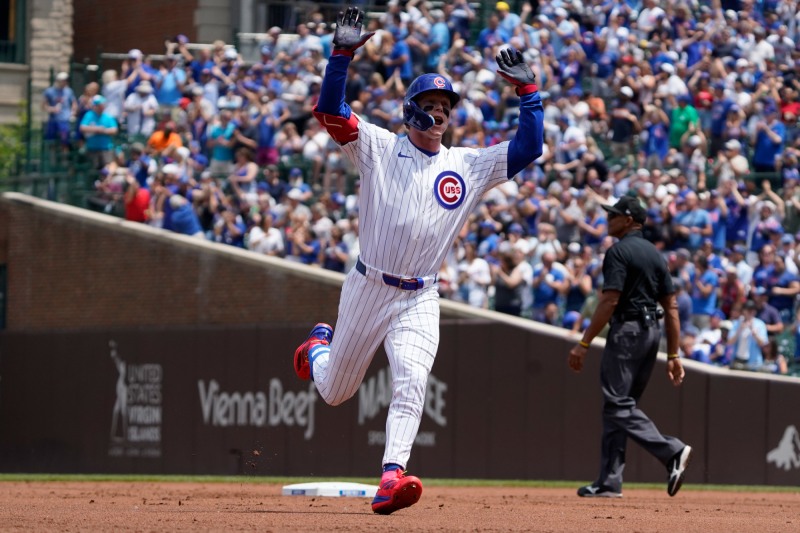 크로-암스트롱, 20홈런-20도루 달성. 사진(시카고 AP=연합뉴스)