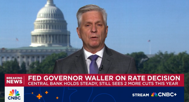 (상보) 연준 월러 "이르면 7월 금리 인하할 수 있어"