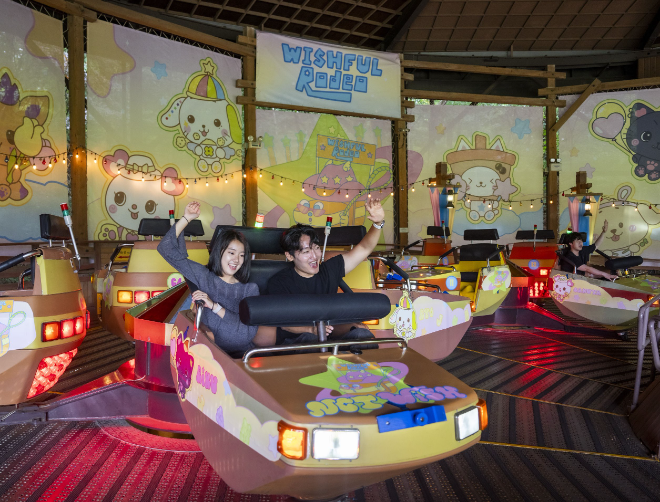 NCT WISH 테마로 꾸며진 에버랜드 어트랙션 챔피온쉽 로데오 ⓒ삼성물산 리조트부문