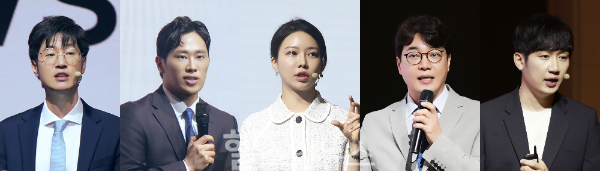 (왼쪽부터) 정성규 닥터스피부과의원 잠실송파점 원장, 박영운 빌라드스킨피부과의원 원장, 신지연 헤브피부과의원 원장, 박수정 휴먼피부과의원 강서점 원장, 김주하 스토리피부과의원 원장 (멀츠 에스테틱스 코리아 제공)