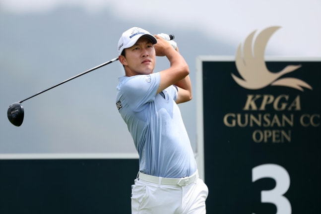 김백준의 군산CC 오픈 1라운드 경기 모습 / 사진=KPGA 제공