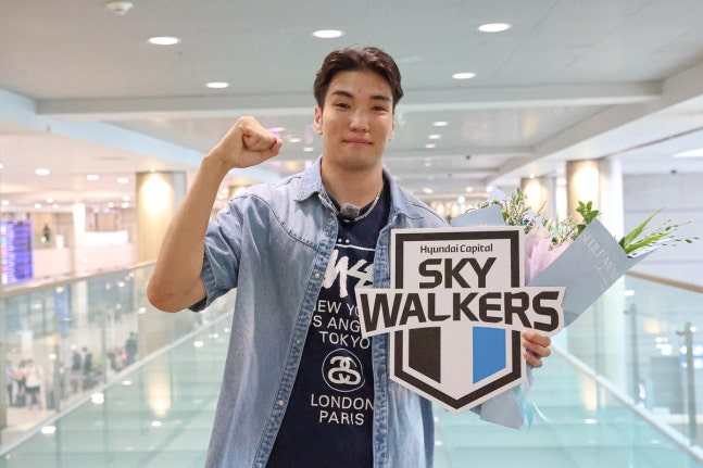 현대캐피탈의 아시아 쿼터 선수 바야르사이한 / 현대캐피탈 배구단 제공.