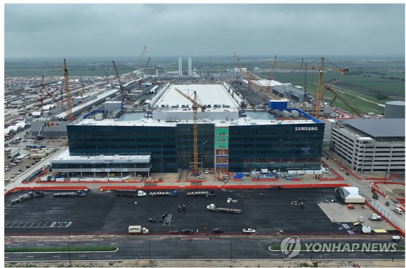 미국 텍사스주 테일러시에 건설 중인 삼성전자 반도체 공장 전경. 사진=삼성전자 제공, 연합뉴스