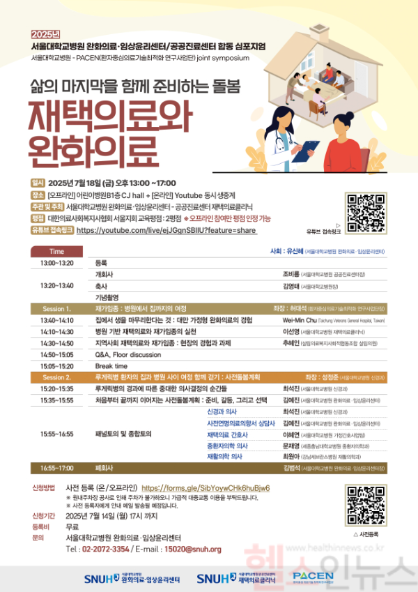 2025년 ‘삶의 마지막을 함께 준비하는 돌봄-재택의료와 완화의료’ 심포지엄 (서울대병원 제공)