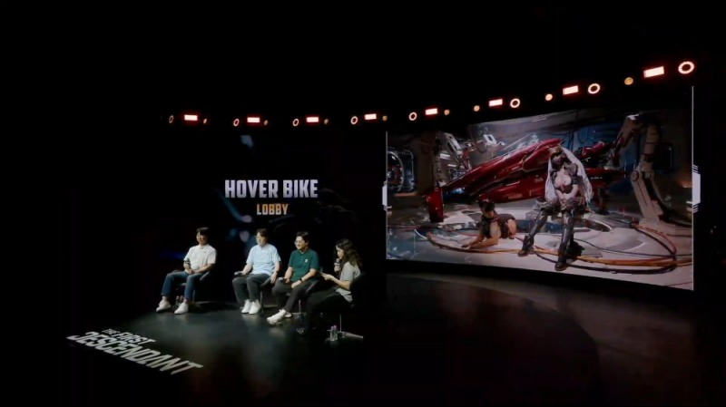 새로운 필드 시스템으로 '호버 바이크'가 소개됐다.(출처='퍼스트 디센던트' 공식 유튜브).