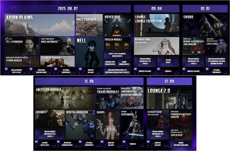 '퍼스트 디센던트' 하반기 업데이트 로드맵.(출처='퍼스트 디센던트' 공식 유튜브).