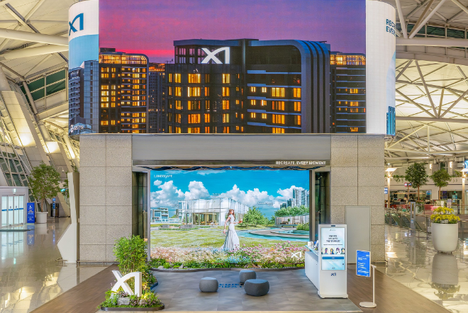 인천국제공항에 설치된 자이(Xi) 브랜드 팝업스토어 ⓒGS건설