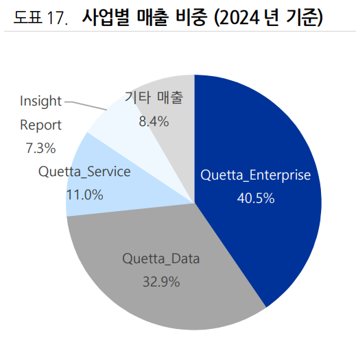 뉴엔AI의 사업별 매출 비중. 2024년 기준. 자료=유진투자증권