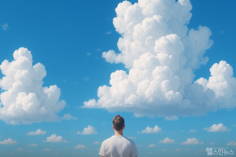 지금이라도 잠깐 하늘을 바라보자. 파란 하늘은 안정감을, 노을지는 하늘은 편안함을 느끼게 한다. (이미지 디자인 =GDH AI Design Team )