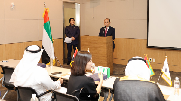 사진=6월 27일 전경련회관에서 열린 ‘할랄 세미나’ 중 황우여 전 부총리 축사