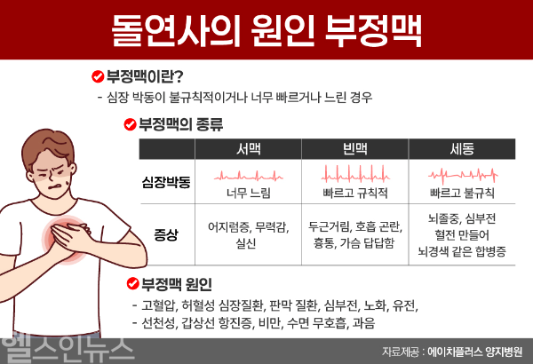 돌연사의 원인 부정맥 (에이치플러스 양지병원 제공)