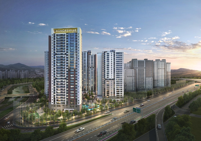 경남기업이 시공한 ‘광주 태전 경남아너스빌 리미티드’ 조감도 / 사진 제공=SM그룹