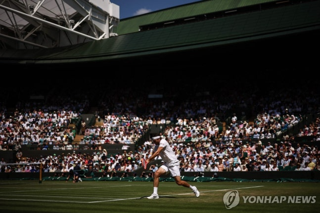 테일러 프리츠의 경기 장면 / 사진=연합뉴스