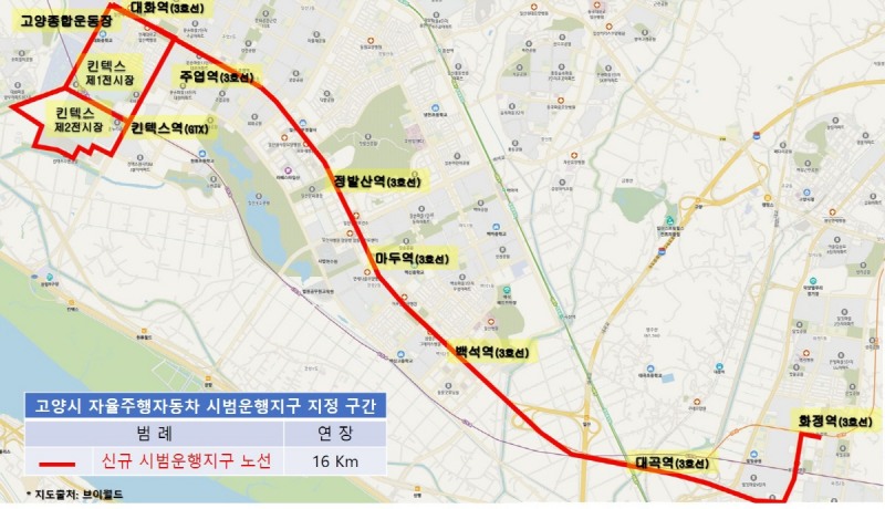 자율주행버스 구간