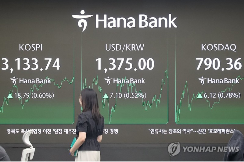코스피지수가 3거래일 연속 오르며 3130선에 안착했지만 시총 상위 종목은 대부분 약세를 기록했다. 사진=연합뉴스