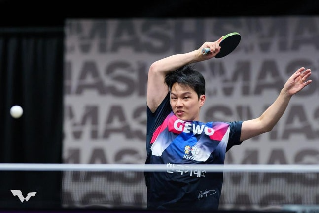 WTT 미국 스매시에 출전한 안재현의 경기 장면 / TT 인스타그램 캡처.