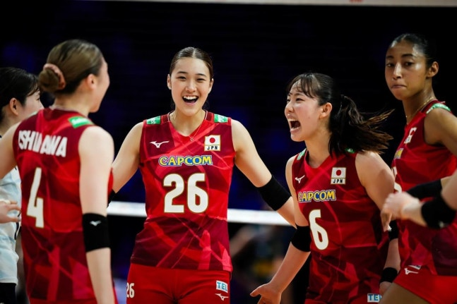 일본 여자배구 대표팀 선수들 / FIVB 홈피 캡처