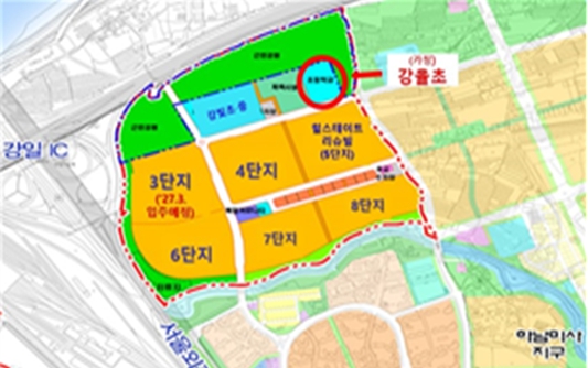(가칭)서울강율초등학교 위치도 (강동구 제공)