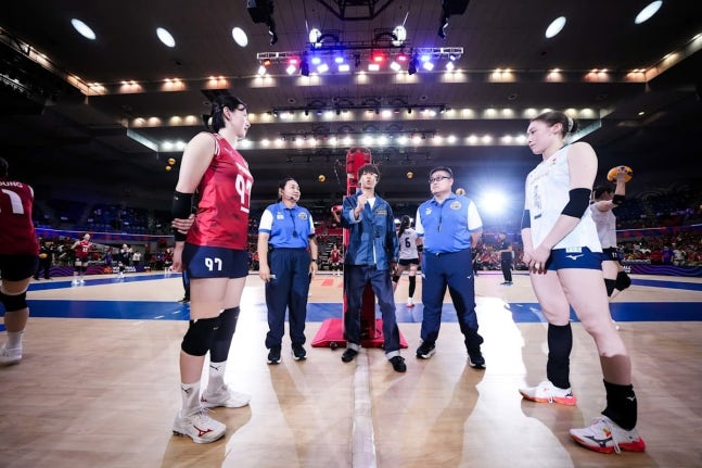 VNL 한일전의 시작 / 국제배구연맹 홈페이지 캡처.