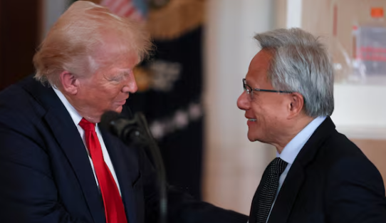 (상보) 트럼프 “관세 이후 엔비디아 47% 뛰어…연준, 금리 낮춰라”