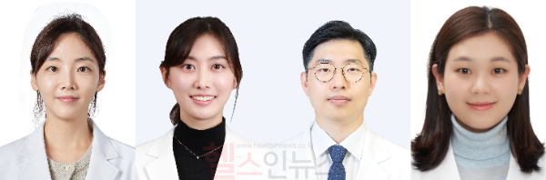 (왼쪽부터) 박귀영 중앙대학교병원 피부과 교수, 홍지연 중앙대학교병원 피부과 교수, 석준 중앙대학교병원 피부과 교수, 한혜성 중앙대학교광명병원 피부과 교수 (중앙대학교병원 제공)