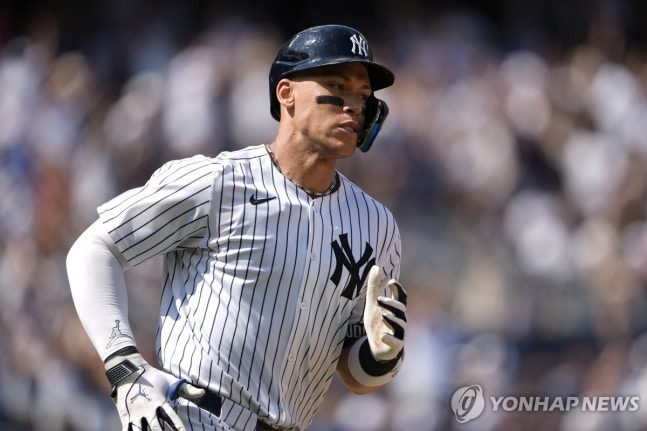 시즌 35호 홈런으로 통산 350홈런을 달성한 양키스 에런 저지 / 사진=연합뉴스