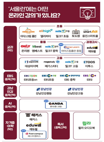 서울런 온라인 콘텐츠 소개 (서울시 제공)