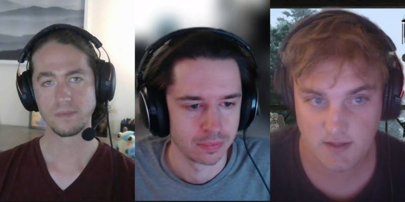 왼쪽부터 라이엇게임즈 마이클 슬로안 세트 리드, 조반니 스카리파티 게임 기획자, 마일로 테크니컬 세트 기획자.(제공=라이엇게임즈).